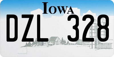 IA license plate DZL328