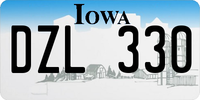 IA license plate DZL330