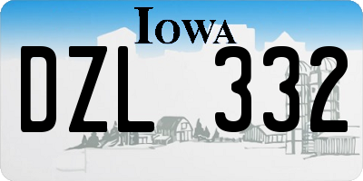 IA license plate DZL332