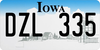 IA license plate DZL335