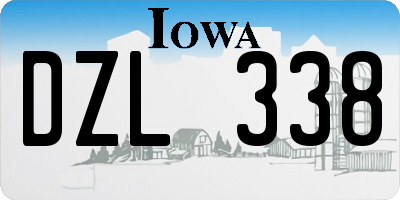 IA license plate DZL338