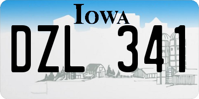 IA license plate DZL341