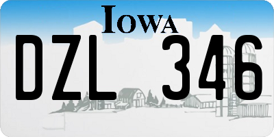 IA license plate DZL346