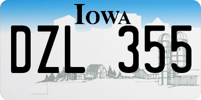 IA license plate DZL355