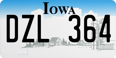 IA license plate DZL364