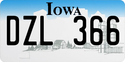 IA license plate DZL366