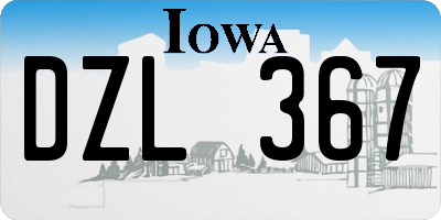 IA license plate DZL367