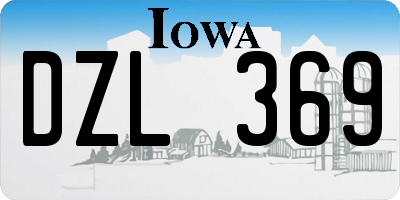 IA license plate DZL369