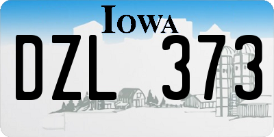 IA license plate DZL373