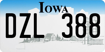 IA license plate DZL388