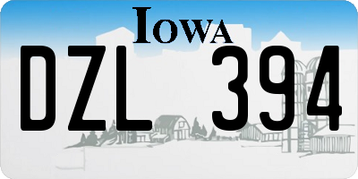 IA license plate DZL394