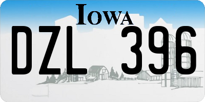 IA license plate DZL396