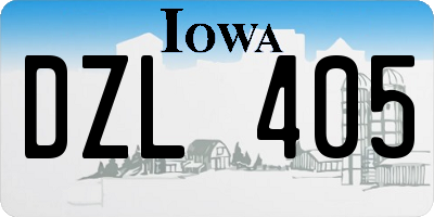 IA license plate DZL405