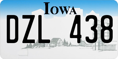 IA license plate DZL438