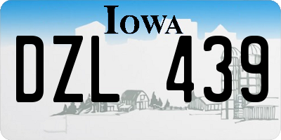 IA license plate DZL439