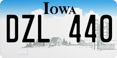 IA license plate DZL440