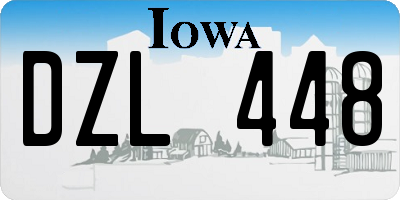 IA license plate DZL448