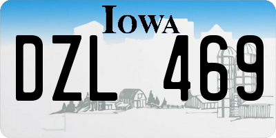 IA license plate DZL469