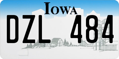 IA license plate DZL484