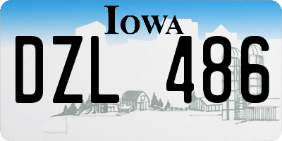 IA license plate DZL486