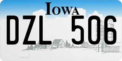 IA license plate DZL506