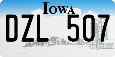 IA license plate DZL507