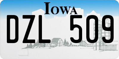 IA license plate DZL509