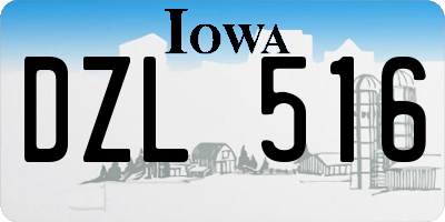 IA license plate DZL516