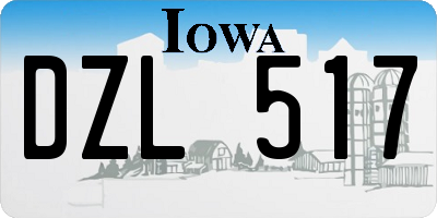 IA license plate DZL517