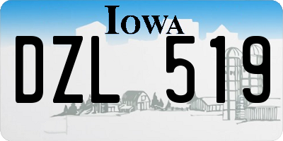 IA license plate DZL519