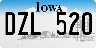 IA license plate DZL520