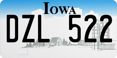 IA license plate DZL522