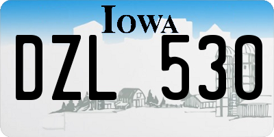 IA license plate DZL530