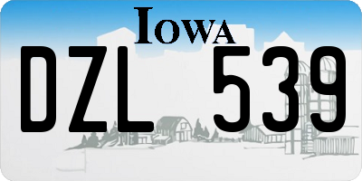 IA license plate DZL539