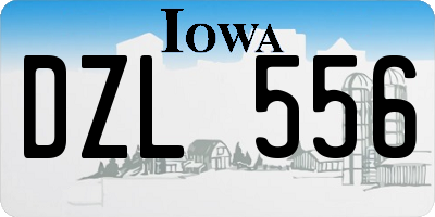 IA license plate DZL556