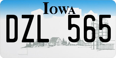 IA license plate DZL565