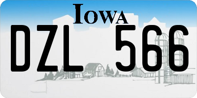 IA license plate DZL566