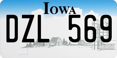 IA license plate DZL569