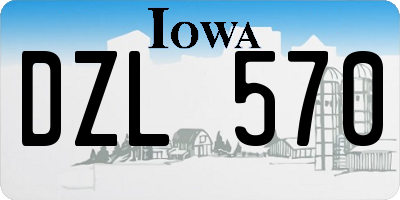 IA license plate DZL570