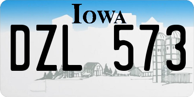 IA license plate DZL573