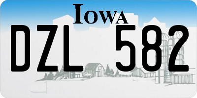 IA license plate DZL582