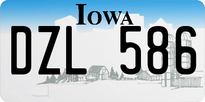 IA license plate DZL586