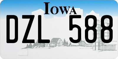 IA license plate DZL588