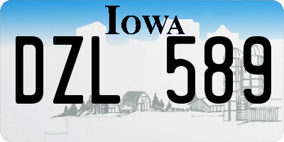 IA license plate DZL589