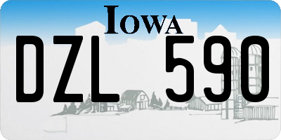 IA license plate DZL590