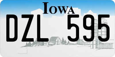 IA license plate DZL595