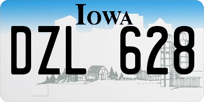 IA license plate DZL628