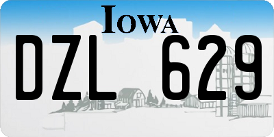 IA license plate DZL629