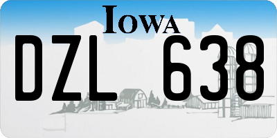 IA license plate DZL638