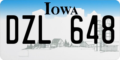 IA license plate DZL648